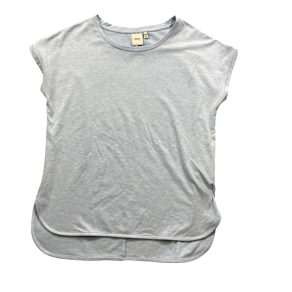 Ichi Small Blue Glitter T Shirt Scoop Neckโ Polyester Blend